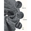 image:imageCOOFANDY Mens Quarter Zip Pullover Sweater Regular Fit Fleece SweatshirtGrey