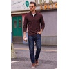 image:imageCOOFANDY Mens Quarter Zip Pullover Sweater Regular Fit Fleece SweatshirtRed