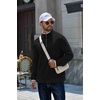 image:imageCOOFANDY Mens Quarter Zip Pullover Sweatshirt Casual Rib Mock Neck SweaterBlack