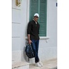 image:imageCOOFANDY Mens Quarter Zip Pullover Sweatshirt Casual Rib Mock Neck SweaterBlack