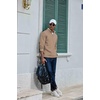 image:imageCOOFANDY Mens Quarter Zip Pullover Sweatshirt Casual Rib Mock Neck SweaterKhaki