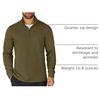image:imageCOOFANDY Mens Quarter Zip Up Pullover Lightweight Mock Neck SweatshirtArmy Green