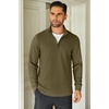 image:imageCOOFANDY Mens Quarter Zip Up Pullover Lightweight Mock Neck SweatshirtArmy Green