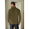 image:imageCOOFANDY Mens Quarter Zip Up Pullover Lightweight Mock Neck SweatshirtArmy Green