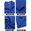 image:imageCOOFANDY Mens Quarter Zip Up Pullover Lightweight Mock Neck SweatshirtBlue