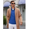 image:imageCOOFANDY Mens Quarter Zip Up Pullover Lightweight Mock Neck SweatshirtBlue