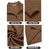 image:imageCOOFANDY Mens Quarter Zip Up Pullover Lightweight Mock Neck SweatshirtBrown