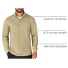 image:imageCOOFANDY Mens Quarter Zip Up Pullover Lightweight Mock Neck SweatshirtCamel