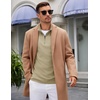 image:imageCOOFANDY Mens Quarter Zip Up Pullover Lightweight Mock Neck SweatshirtCamel