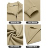 image:imageCOOFANDY Mens Quarter Zip Up Pullover Lightweight Mock Neck SweatshirtCamel