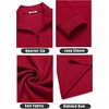 image:imageCOOFANDY Mens Quarter Zip Up Pullover Lightweight Mock Neck SweatshirtDark Red