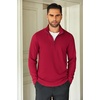 image:imageCOOFANDY Mens Quarter Zip Up Pullover Lightweight Mock Neck SweatshirtDark Red