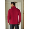 image:imageCOOFANDY Mens Quarter Zip Up Pullover Lightweight Mock Neck SweatshirtDark Red