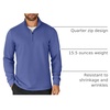 image:imageCOOFANDY Mens Quarter Zip Up Pullover Lightweight Mock Neck SweatshirtDenim Blue