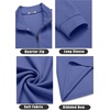 image:imageCOOFANDY Mens Quarter Zip Up Pullover Lightweight Mock Neck SweatshirtDenim Blue