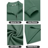 image:imageCOOFANDY Mens Quarter Zip Up Pullover Lightweight Mock Neck SweatshirtGreen