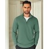 image:imageCOOFANDY Mens Quarter Zip Up Pullover Lightweight Mock Neck SweatshirtGreen