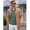 image:imageCOOFANDY Mens Quarter Zip Up Pullover Lightweight Mock Neck SweatshirtGreen