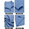 image:imageCOOFANDY Mens Quarter Zip Up Pullover Lightweight Mock Neck SweatshirtLight Blue