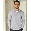 image:imageCOOFANDY Mens Quarter Zip Up Pullover Lightweight Mock Neck SweatshirtLight Grey