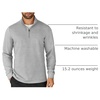 image:imageCOOFANDY Mens Quarter Zip Up Pullover Lightweight Mock Neck SweatshirtLight Grey