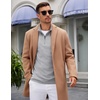 image:imageCOOFANDY Mens Quarter Zip Up Pullover Lightweight Mock Neck SweatshirtLight Grey