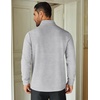 image:imageCOOFANDY Mens Quarter Zip Up Pullover Lightweight Mock Neck SweatshirtLight Grey