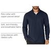 image:imageCOOFANDY Mens Quarter Zip Up Pullover Lightweight Mock Neck SweatshirtNavy Blue