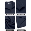 image:imageCOOFANDY Mens Quarter Zip Up Pullover Lightweight Mock Neck SweatshirtNavy Blue