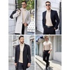 image:imageCOOFANDY Mens Ribbed Turtleneck Sweater Casual Basic Long Sleeve Knitted Pullover SweaterBeige