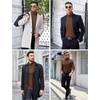 image:imageCOOFANDY Mens Ribbed Turtleneck Sweater Casual Basic Long Sleeve Knitted Pullover SweaterBrown