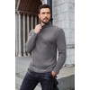 image:imageCOOFANDY Mens Ribbed Turtleneck Sweater Casual Basic Long Sleeve Knitted Pullover SweaterGray