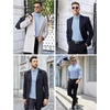 image:imageCOOFANDY Mens Ribbed Turtleneck Sweater Casual Basic Long Sleeve Knitted Pullover SweaterLight Blue