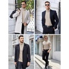 image:imageCOOFANDY Mens Ribbed Turtleneck Sweater Casual Basic Long Sleeve Knitted Pullover SweaterLight Khaki