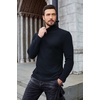 image:imageCOOFANDY Mens Ribbed Turtleneck Sweater Casual Basic Long Sleeve Knitted Pullover SweaterNavy Blue