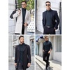 image:imageCOOFANDY Mens Ribbed Turtleneck Sweater Casual Basic Long Sleeve Knitted Pullover SweaterNavy Blue