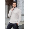 image:imageCOOFANDY Mens Ribbed Turtleneck Sweater Casual Basic Long Sleeve Knitted Pullover SweaterWhite