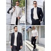 image:imageCOOFANDY Mens Ribbed Turtleneck Sweater Casual Basic Long Sleeve Knitted Pullover SweaterWhite