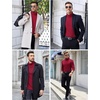 image:imageCOOFANDY Mens Ribbed Turtleneck Sweater Casual Basic Long Sleeve Knitted Pullover SweaterWine Red