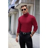 image:imageCOOFANDY Mens Ribbed Turtleneck Sweater Casual Basic Long Sleeve Knitted Pullover SweaterWine Red