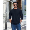 image:imageCOOFANDY Mens T Shirts Long Sleeve Casual Crew Neck Ribbed Tee Shirt Basic TopBlue Violet