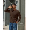 image:imageCOOFANDY Mens T Shirts Long Sleeve Casual Crew Neck Ribbed Tee Shirt Basic TopBrown