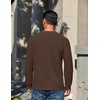image:imageCOOFANDY Mens T Shirts Long Sleeve Casual Crew Neck Ribbed Tee Shirt Basic TopBrown
