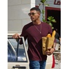 image:imageCOOFANDY Mens T Shirts Long Sleeve Casual Crew Neck Ribbed Tee Shirt Basic TopDark Red