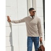 image:imageCOOFANDY Mens T Shirts Long Sleeve Casual Crew Neck Ribbed Tee Shirt Basic TopMoon Gray