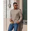 image:imageCOOFANDY Mens T Shirts Long Sleeve Casual Crew Neck Ribbed Tee Shirt Basic TopSand Dune