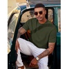image:imageCOOFANDY Mens T Shirts Short Sleeve Casual Crewneck Pullover TeesArmy Green