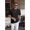 image:imageCOOFANDY Mens T Shirts Short Sleeve Casual Crewneck Pullover TeesBlack