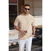 image:imageCOOFANDY Mens T Shirts Short Sleeve Casual Crewneck Pullover TeesLight Khaki