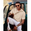 image:imageCOOFANDY Mens T Shirts Short Sleeve Casual Crewneck Pullover TeesLight Khaki